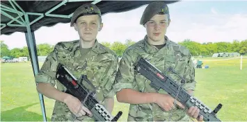  ??  ?? Adam Macaree and Harry Dugmore, of the Army Cadet Force.