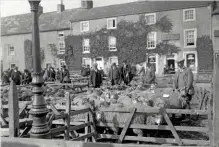  ??  ?? Historical images of the sheep fair, which show the impact it once had on the town and its continued popularity.