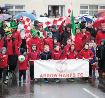  ??  ?? Arrow Harps in the Riverstown St Patrick’s Day Parade. Pic: Kathy Burke Photograph­y.