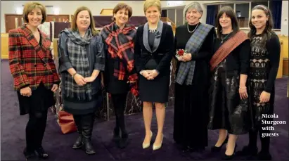  ??  ?? Nicola Sturgeon with guests