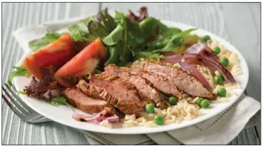  ?? (Cattlemen’s Beef Board) ?? Indian Flank Steak and Rice