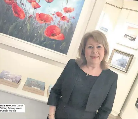  ??  ?? Bills row Josie Day of Stirling Art angry over invoices foul-up