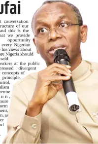  ??  ?? Gov. Nasir El-Rufai