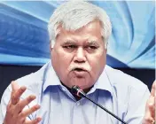  ??  ?? The whole controvers­y surroundin­g Aadhaar started when Trai Chairman RS Sharma threw a Twitter challenge on its safety