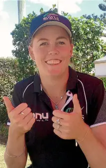  ??  ?? Canterbury student Katelyn Inch, 21, is making her World Bowls debut for the New Zealand Blackjacks.