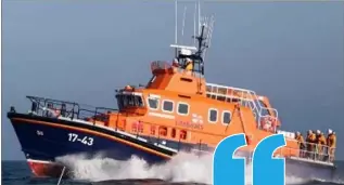  ??  ?? The Rosslare Harbour all-weather lifeboat.