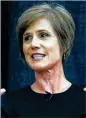  ?? EMILY HANEY / THE RED AND BLACK ?? Ex-Atlanta U.S. Attorney Sally Yates was fired by the president for failing to execute his travel ban as acting attorney general.