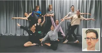  ?? ?? Current York Ballroom Academy dancers with Anthony Rau. INSET: York High welcomes Anthony Rau to the family.