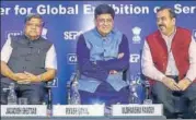  ?? PTI ?? ■
Trade minister Piyush Goyal at the curtain raiser for Global Exhibition on Services 2019 in New Delhi on Tuesday.