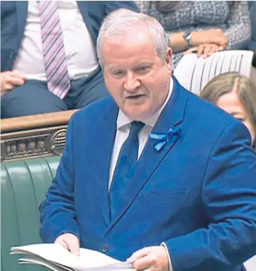  ?? ?? UNDER PRESSURE: Ian Blackford is facing calls to resign as SNP Westminste­r leader.