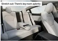  ?? ?? Stretch out: There’s leg room aplenty