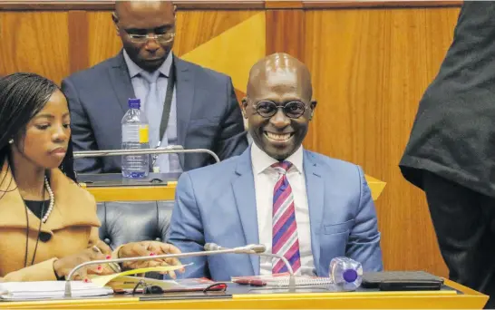  ?? Picture: Gallo Images ?? HAPPIER TIMES. Former home affairs minister Malusi Gigaba in parliamant. A deal he struck with President Cyril Ramaphosa to ‘go quietly’ can see him back in a powerful position soon, a source says.