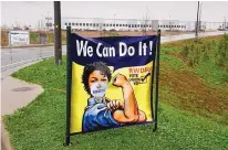  ?? MICHAEL S. WILLIAMSON/THE WASHINGTON POST ?? A sign at the entrance to Amazon’s warehouse in Bessermer, Ala., encourages workers to vote to unionize. The effort failed in a vote by workers at the fulfillmen­t center Friday.