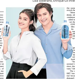  ??  ?? Liza Soberano and Enrique Gil, new business owners