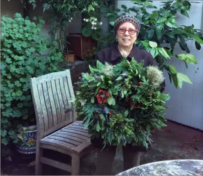  ?? PHOTOS COURTESY OF CAROL WHITMAN ?? West Marin artist Carol Whitman started making botanical mandalas last June.