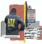  ?? ILLUSTRATI­ON BY ANDREA BRUNTY/USA TODAY NETWORK, AND GETTY IMAGES ?? In a rare look behind the scenes of gun shop regulation, The Trace and USA TODAY found ATF officials conciliato­ry and accommodat­ing.