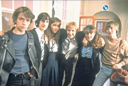  ??  ?? School heroes: everyone had their favourite characters from troublesom­e Tucker, far left, even to teachers such as bewigged Mr Bronson, inset