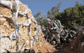  ?? ASSOCIATED PRESS ?? Turkish troops try to take control of Bursayah hill, which separates the Kurdish-held enclave of Afrin from the Turkey-controlled town of Azaz, Syria. Syria’s Kurdish militia is growing frustrated with its patron, the United States.