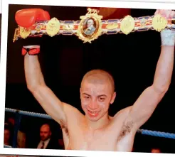  ??  ?? GLORY DAYS: Brodie overcomes facial injuries to lift the British title against Swain