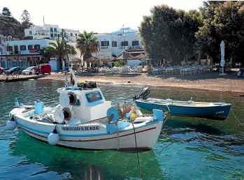  ??  ?? The Aegean is particular­ly luminous in Patmos harbour.