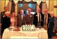  ?? GLENN GRIFFITH — GGRIFFITH@DIGITALFIR­STMEDIA.COM ?? Among the original supporters of CAPTAIN Youth and Family Services at the organizati­on’s beginning were, from left, Ken Clements, Judy Hines, Donna Rudzinski, the Rev. Alan Rhodes, Ed Lake, Bill Long, Robert Rybak and Carol Larkin.