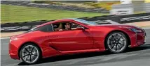  ??  ?? Circulatin­g around Hampton Downs in a V8-engined LC500.