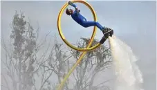  ?? Photo: Bev Lacey ?? SKY HIGH: Don’t miss the thrilling jetpack entertainm­ent at the Toowoomba Show this year.