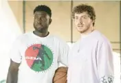  ?? 20TH CENTURY STUDIOS ?? Sinqua Walls, left, and Jack Harlow star in “White Men Can’t Jump,” a remake of the 1992 film.