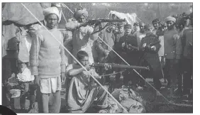  ??  ?? An estimated 1.1 million soldiers from undivided India (today’s India, Pakistan, Bangladesh and Burma) fought in World War I in France, Belgium, Egypt and the Middle East. About 60 000 Indian soldiers were killed in the war. ABOVE: Gurkha soldiers showing their skill with rifles. RIGHT: A postcard documentin­g the movement of Indian soldiers. BELOW: Indian prisoners of war.