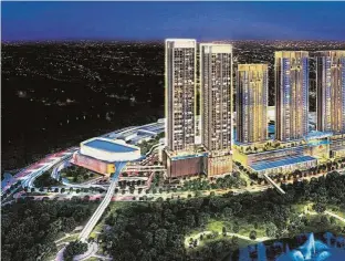  ??  ?? Night vista: An artist’s impression of the Bukit Jalil City developmen­t.