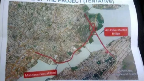  ?? (File Photo) ?? CEBU.
An image of the proposed Cebu-Mactan Bridge and Coastal Road Constructi­on Project from the Jica survey team.