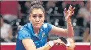  ?? ?? Unseeded Manika Batra defeated world No 7 Chen Xingtong at the Asian Cup in Bangkok on Thursday.