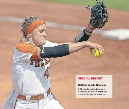  ?? NICK WAGNER/AP ?? Texas softball is one of the nation’s top programs, and coach Mike White is well paid for it.