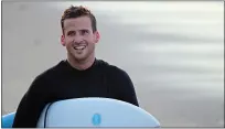  ?? PHOTO BY BAKER CARROLL ?? Ben Kelly, a 26-year-old Santa Cruz surfer and surfboard shaper, was killed Saturday in a shark attack at a Santa Cruz County beach.