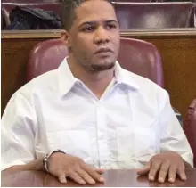  ??  ?? Murder charge: Lamar Davenport in court