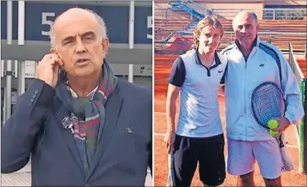  ??  ?? Antonio Zapatero, habitual jugador en el Club de Campo Villa de Madrid, ha compartido entrenamie­ntos con Luka Modric.