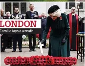  ?? ?? LONDON Camilla lays a wreath