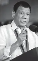  ??  ?? President Rodrigo Duterte