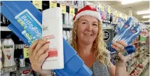  ?? MARTIN DE RUYTER/NELSON MAIL ?? Carole Sharp would like people who are giving to help struggling families at Christmas to think about donating everyday items, like rubbish bags and toiletries.