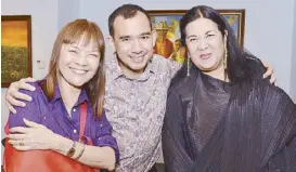  ??  ?? Jaime Ponce de Leon (center) with his angels Tats Manahan and Lisa Guerrero Nakpil.