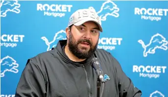  ??  ?? Detroit Lions coach Matt Patricia speaks during a news conference after the team’s NFL preseason football game. — Pictures/Ti Gong