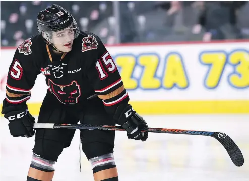  ?? — POSTMEDIA FILES ?? The Vancouver Giants acquired Tristen Nielsen from the Calgary Hitmen in exchange for forward James Malm last week, giving two players who each requested a trade a fresh start.