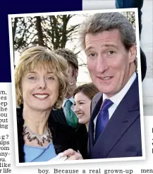  ??  ?? Ego boosting: Paxman and Jillian Taylor (above) and with his long-term partner Elizabeth Clough (left)