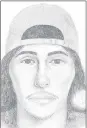  ?? PALO ALTO POLICE DEPARTMENT ?? Police released this sketch of a man wanted in connection with the armed robbery of a 17-year-old boy.