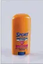  ??  ?? Banana Boat Sport Sunscreen Stick