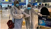  ?? — Photo courtesy: Twitter ?? BOUND FOR KOCHI: To ensure the safety of pregnant women, doctors and nurses were on board the flight that took off from Dubai on Saturday.