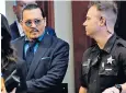  ?? ?? Johnny Depp arrives for closing arguments