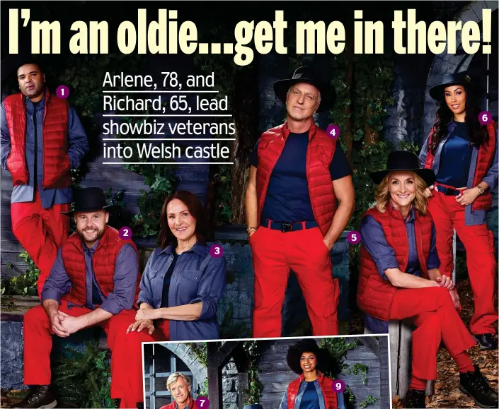  ?? ?? Up for a challenge: The stars of this year’s I’m A Celebrity