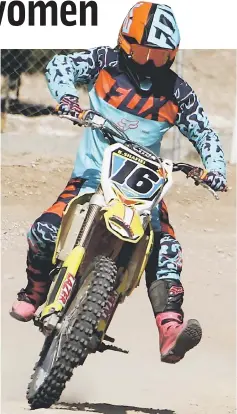  ??  ?? Behnaz Shafiei rides her motorcycle during a training session in Parand, southwest of Tehran in this Feb 27 file photo. — AFP photo