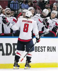  ?? CHRIS O’MEARA/THE ASSOCIATED PRESS ?? Capitals star Alex Ovechkin has put himself into the Conn Smythe Trophy conversati­on with his dominant play in the playoffs.